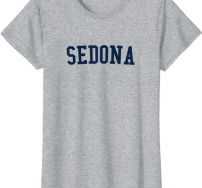 Sedona Arizona Prep Block Lettering Vintage Style T-Shirt Womens