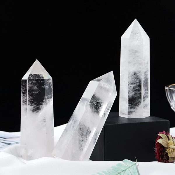 Runyangshi Large Clear Quartz Healing Crystal Wand - Image 2