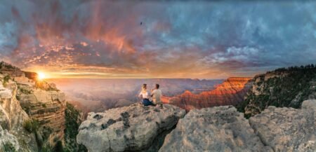 National & State Parks & Monuments Couple at Grand Canyon sm