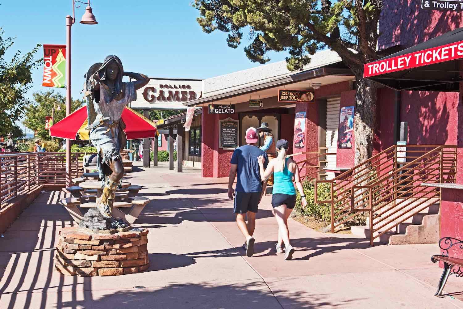 Sedona Uptown shopping district with galleries and boutiques