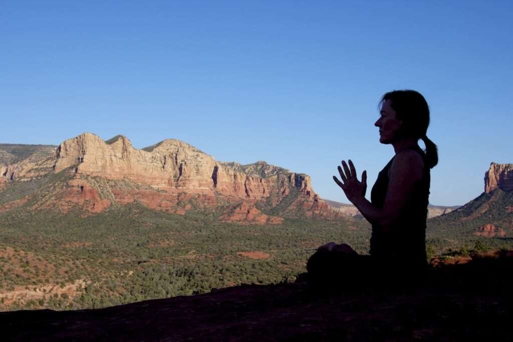 Chakra balancing Sedona - practicing yoga and energy work in Sedona red rock country
