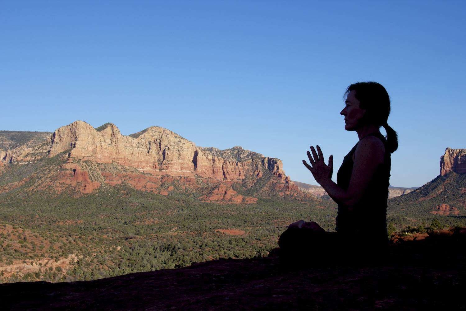 Meditation in Sedona red rock country