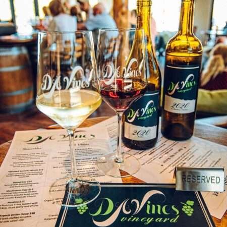 DA Vines Vineyard Wines and Bistro DA VINES VINEYARDS GLASSES. tasting room