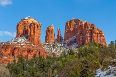 Spiritual Sedona guide - scenic Cathedral Rock landscape at sunset in Sedona Arizona