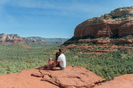 Romantic Getaway in Sedona: A Couples’ Guide to Red Rock Romance Couple on Red Rocks