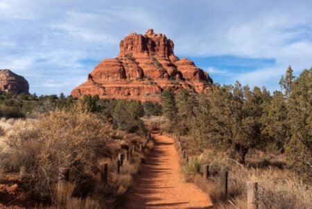 Sedona on a Budget: How to Experience Red Rock Country Without Breaking the Bank Bell Rock vortex Sedona hiking trail with red rock formations and blue sky