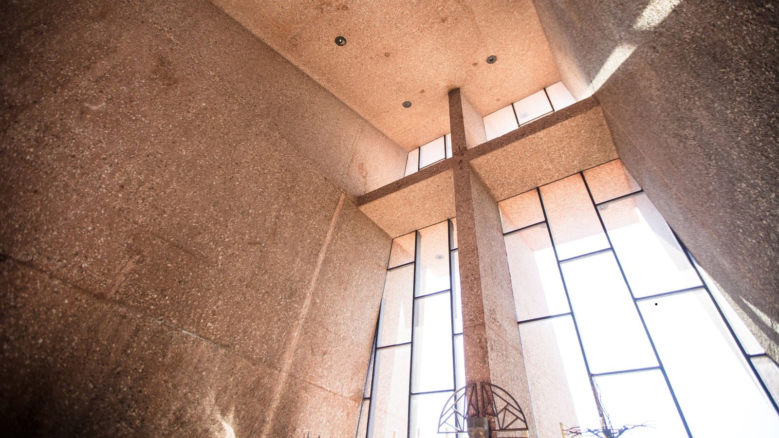 inside the chapel of the holy cross in sedona arizona