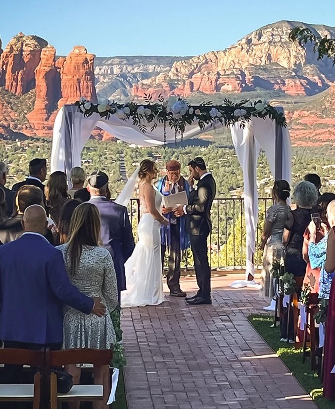 sky rock lodge wedding ceremony